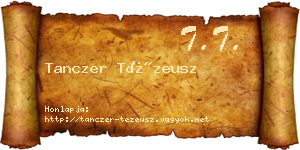 Tanczer Tézeusz névjegykártya